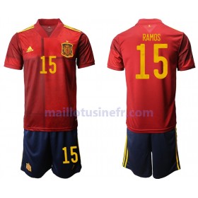 Maillot de Foot Espagne Ramos 15 Domicile UEFA EURO 2020 - Enfant